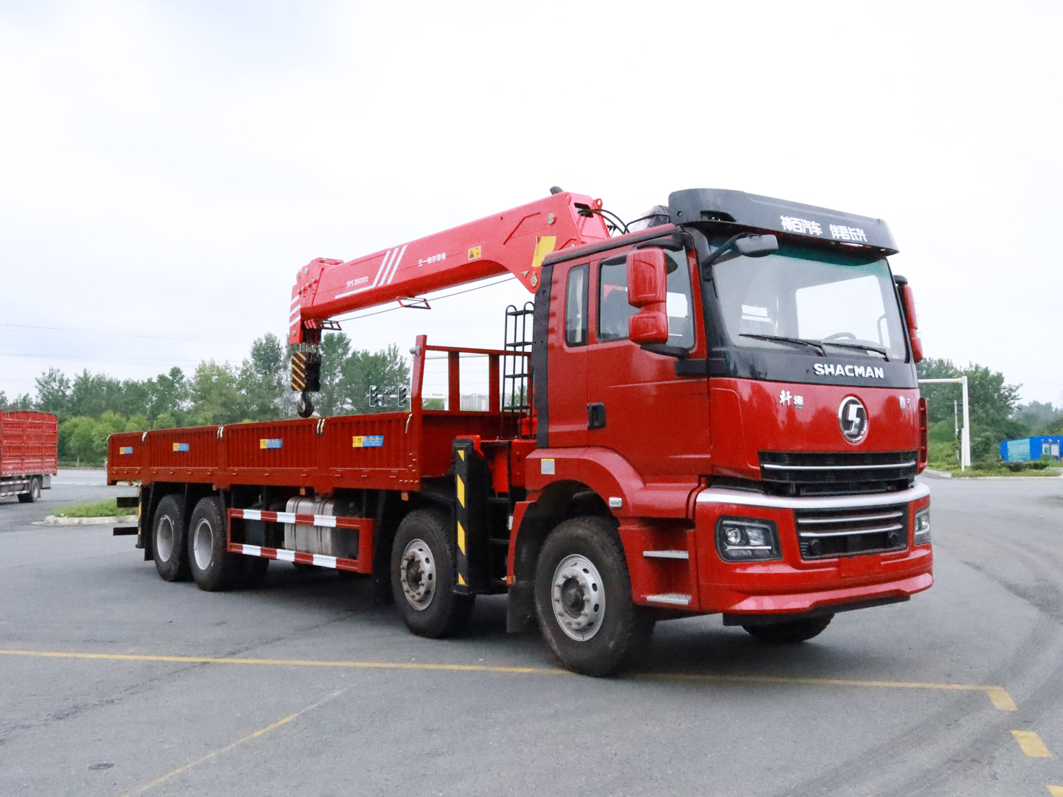 國(guó)六陜汽軒德翼3前四后八上裝三一14噸直臂式吊機(jī)隨車(chē)吊